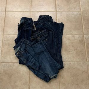 4 pairs of petite length jeans size 0